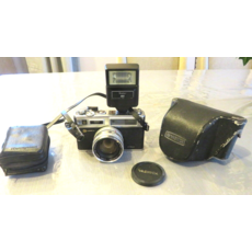 야시카 일렉트로 35 GSN 35mm SLR 레인지파인더 카메라 야시논 45mm1.7 렌즈 플래시
