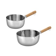 키친아트 IH 해머톤 스텐 편수냄비 2종세트 16cm + 20cm