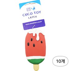  쿠코토이 펫 라텍스 아이스크림 삑삑이 (수박), 10개 