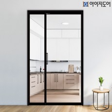 아이지도어 중문 스윙도어 비대칭 양개형 현관 중문 아파트(초슬림 여닫이 양방향 오토댐퍼)