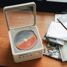 Syitren 올인원 CD 플레이어 양방향 블루투스 스테레오 HIFI 발열 레트로 오디오 플레이어 충전식 내장 고품질 스피커, 3.transparent - 캠브리지cdp