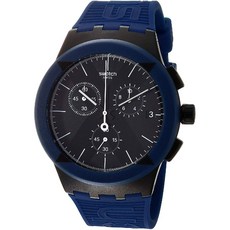 Swatch 견본 SUSB418 X 지구 쿼츠 실리콘 스트랩 캐주얼 시계 블루