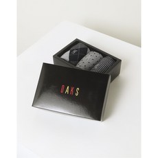 22SS [남성양말]블랙 로고자수 면혼방 장목양말 3족세트 DBSS2E606BK