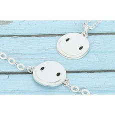 [쿨젬] 스마일 실버 미아방지목걸이 팔찌, 01.실버 스마일 목걸이, 1개