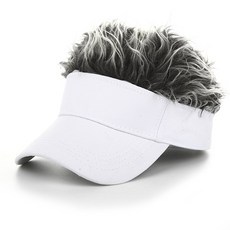 선캡 썬캡 남성 모자 머리털 가발 일체형 패션모자 가을과 겨울 머리 뾰족한 야구 여성 유럽과 미국의 태양 비브라토 성격 재미 있은 조수 여름