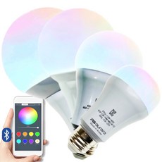 스마트전구 피에스오로라 블루투스 e26 전구 led 조명 볼 컬러 간접