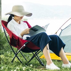 접이식 휴대용 야외 초경량 편안한 등받이 수납 의자 낚시 캠핑체어, 블랙