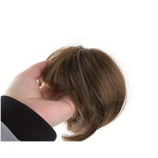 강아지 가발 짧은 애견 다크 반려동물 못생긴 귀여운 브라운 헤어 고양이 할로윈 머리 액세서리, Black, 1개