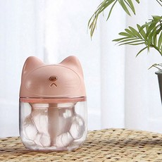 골드 고양이 가습기 무드등 미니가습기 USB가습기, 상품선택화이트