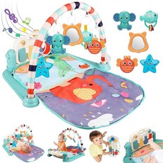 TOY Life 아기 체육관 놀이 매트 0-6개월 뱃살 시간 매트 아기 킥 앤 플레이 피아노 놀이 매트 활동 체육관 아기 남아 여아 유아 활동 센터 아기 바닥 놀이 매트 아기용, Purple Baby Gym Play Mat