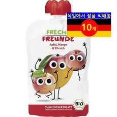 Cheeky friends 치키 프렌즈 12개월 이상 유아용 100% 오가닉 곡물 과일 퓨레 이유식 무설탕 100g 10개