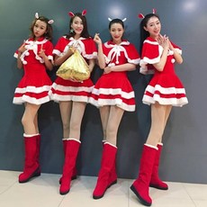 한스마켓 연말 크리스마스의상 걸그룹단체복 촬영 행사 원피스