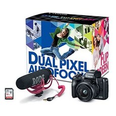[아마존베스트]Canon EOS M50 Mirrorless Video Creator Kit with EF-M 15-45mm Lens Rode VIDEOMIC GO M, Black_Video Creator KitBase, Black_Video Creator KitBase, 상세 설명 참조0