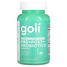 Goli Nutrition 프리+포스트+프로바이오틱 구미젤리 60개, 기본