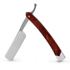 Qshave 클래식 손으로 만든 스트레이트 면도기 나무 손잡이 안전 이발사 스트레이트 면도기|safety straight razor|straight razorstraight r, 1개, 단일, 단일