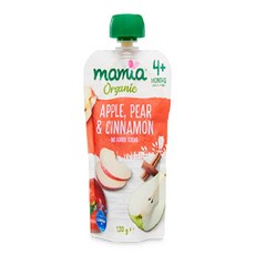 호주 마미아 베이비 이유식 4개월+ 120g Australia Mamia Baby Food Range 4 Months+ 120g, 4.apple pear cinnamon