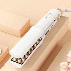 아키라 와플고데기 긴머리 뿌리볼륨 나이아가라 버블컬 고데기 음이온 헤어케어 지능형 온도제어, 화이트