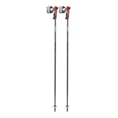 LEKI Airfoil 알파인 스키용 3D 경량 알루미늄 스키 폴 - 화이트-다크 무연탄-네온옐로우 - 115cm, 110 cm, 블랙-다크 무연탄-브라이트 레드