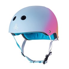  Triple Eight 더 서티파이드 스웨트세이버 헬멧 스케이트보드 BMX 및 롤러스케이트용 레인보우 스파클 블랙 S/M 132095, Sunset 