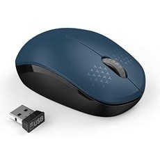 [아마존베스트]Wireless Mouse 2.4G Noiseless Mouse with USB Receiver - seenda Portable Computer Mic, Blue B_One Size, 상세 설명 참조0, 상세 설명 참조0