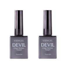 뷰젤 데빌 탑젤 고광택 오버레이 젤네일폴리쉬, 투명, 10ml, 2개