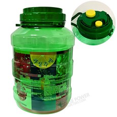 홀스파워 PET 페트 과실주통 담금주 매실 원형 뉴그린 + 마스킹테이프, 1개, 10L