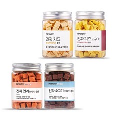 페페로니 진짜 시리즈 4개 SET 연어+소고기+치즈+치즈고구마, 1세트, 소고기,연어,치즈,치즈고구마 - 진짜육포