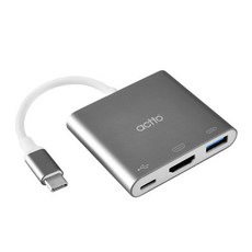 엑토 C타입 PD충전 멀티허브 TC-25 HDMI USB 3.0, 엑토 C타입 멀티허브 TC-25 그레이, 1개