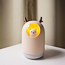 멍멍이 강아지가습기 탁상 책상 사무실 휴대용 미니 크리스마스소품, 레드(크리스마스 에디션)