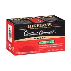 [해외직구] Bigelow 차 - 홍차 컨스트런트 코멘트 디카페인 - 티백 20개, 20 Count (Pack of 1), 감초