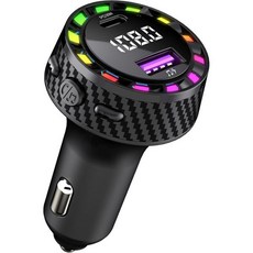 자동차용 블루투스 5.3 FM 송신기 타입 CD 30W 포트 및 QC3.0 USB 포트가 있는 자동차 어댑터 무선 라디오 지원 MP3 플레이어 핸즈프리 통화 LED 백라이트 U - 자동차용cd플레이어