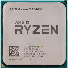 CPU 프로세서 AMD 라이젠 5 2600X R5 3.6GHz 6코어 12스레드 YD260XBCM6IAF 소켓 AM4 - 라이젠2600x