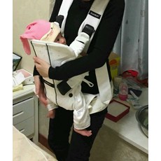 국민 베이비본아기띠 캐리어 편한 아기띠 명품 원 에어 베이비뵨 매쉬, 캐리어원 화이트 메쉬 2.5세내(등판 가능)