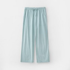 JAJU 여 피치스킨 체크 10부 파자마 팬츠LIGHT MINT LIGHT BLUE DARK NAVY PINK159875