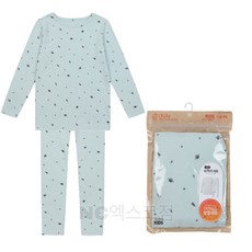 탑텐키즈 엑스코점 아동 공용 온에어 천연 모달소재 얇고 보들보들한 패턴 발열내의 상하세트 MIP MKA4UI3901