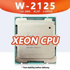 Xeon W-2125 CPU 4.00GHz 4 코어 8 스레드 8.25MB 120W LGA2066 C422 작업 마더보드 Xeon W2125 proceaor