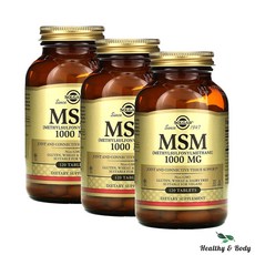 솔가 MSM (유황) 1000 mg 120 정, 120정, 3개
