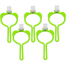 5pcs 반려동물 쓰레기봉투 홀더 똥봉투 클립 옷걸이 스탠드 반려견 휴대용 디스펜서 강아지 그린, 5개