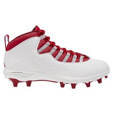 [해외]조던 jordan 레트로 10 td 미드-남성 s / w하이te / gym red / light steel grey