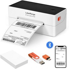 라벨프린터 라벨기 프린터기 스티커 LabelRange LP320 고속 4x6 배송 라벨 프린터 Windows Mac Linux Chrome OS 호환 직접 열 프린터 바코드, Bluetooth+USB