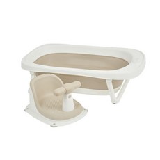 리틀클라우드 아기 목욕 욕조 세트, 접이식 욕조+의자, 2종