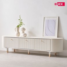 미노티 템바보드 1800 라운드 거실장, 아이보리