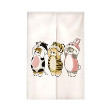 고양이 패브릭 가림막 커튼 공간분리 가림막천 방문가리개