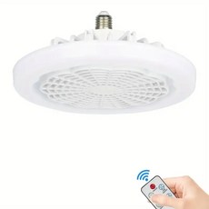 IRALAN LED 조명이 있는 모던 천장 선풍기 무소음 E27 스마트 리모컨 조명 전기 선풍기 램프 방 장식, WHITE, WHITE, 1개