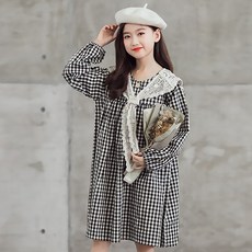 부띠끄주니어 데일리 여아 체크 체스 원피스 OP793