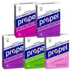 프로펠 Propel 전해질 파우더 비타민 함유 4종 스틱 10개입 5팩, 2.5g, 1세트