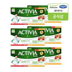 [풀무원다논] 액티비아 컵 딸기복숭아 8입(80g x 8입) x 6개, 딸기복숭아 8입 x 6개, 80g, 48개