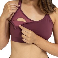 Love and Fit Strappy Back 2.0 수유 스포츠 브라 블랙 S 블랙.