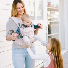 베이비캐리어 아기 힙시트 수평 외출 아기띠 간단한 전면 및 후면 이중 사용 신생아 아이, Omni360 통기성 핑크