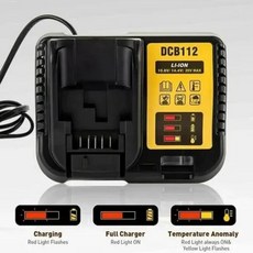 디월트 충전식 리튬 이온 배터리 DCB120 DCB123 DCB122 DCB127 DCB124 DCB121 교체용 최대 3.0Ah 10.8V 12V, 1 Piece Charger, 3) 1 Piece Charger, 1개입, 1개